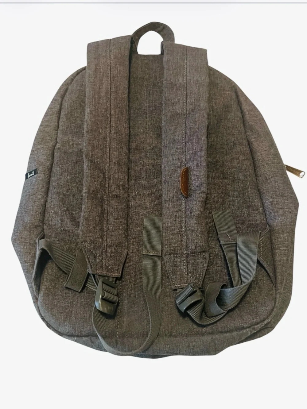 Herschel Supply Company  Unisex Brown Backpack with Antique Gold Zipper
